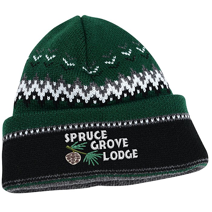 Custom Chevron Heavyweight Toque with Cuff