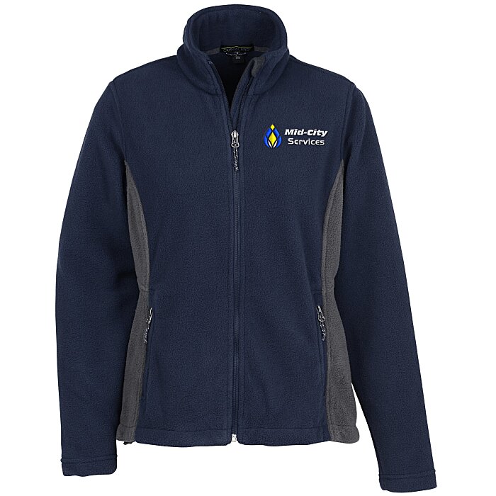 Custom Crossland Colourblock Fleece Jacket - Ladies'