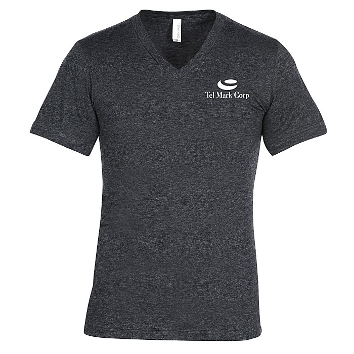 Custom Bella+Canvas Tri-Blend V-Neck T-Shirt - Men's - Screen