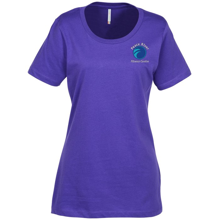Custom Euro Spun Cotton T-Shirt - Ladies' - Embroidered