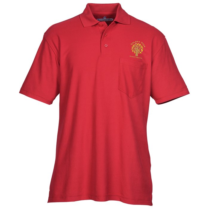 Custom Industrial Performance Pocket Polo - Men's