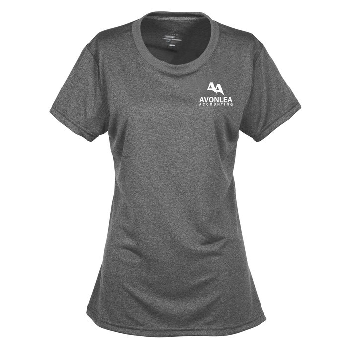 Custom Vegas Heathered Performance Tee - Ladies' - Screen