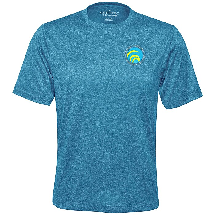 Custom Pro Team Heathered Performance Tee - Men's - Embroidered