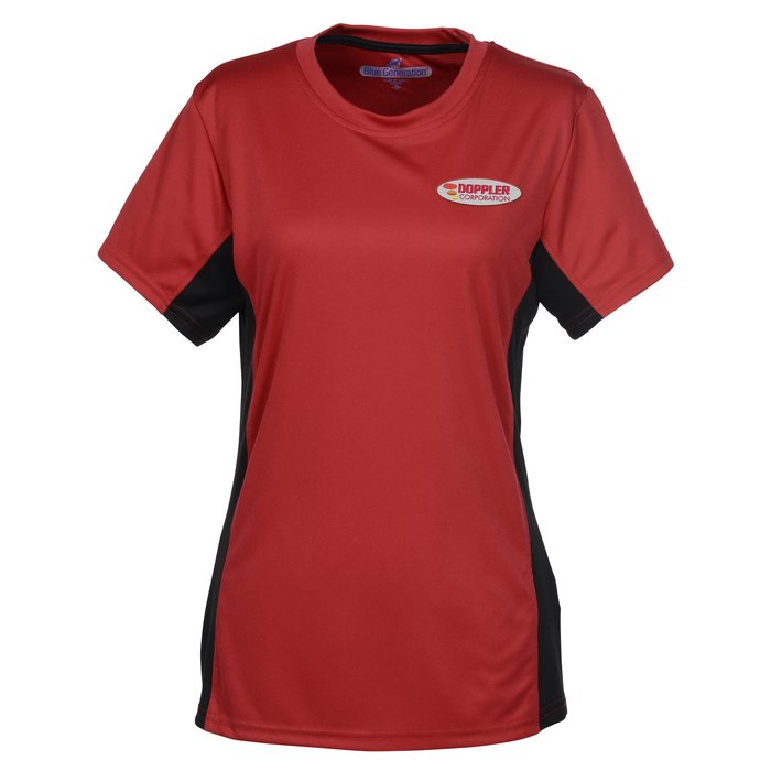 Custom Stain Release Performance Colourblock T-Shirt - Ladies'