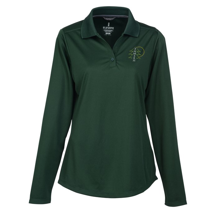 Custom Dade Textured Performance LS Polo - Ladies'