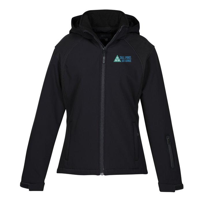 Custom Contrasting Colour Hooded Soft Shell Jacket - Ladies' - 24 hr