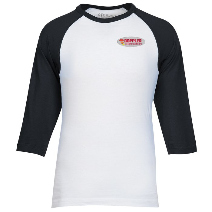 Custom Euro Spun Cotton Baseball Tee - Men's - Embroidered