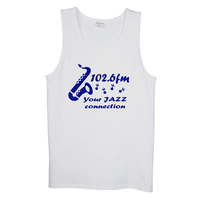 Custom Everyday Cotton Tank Top - Men's - White - Screen