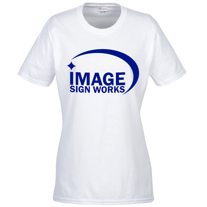 Custom Everyday Cotton T-Shirt - Ladies' - White - Screen