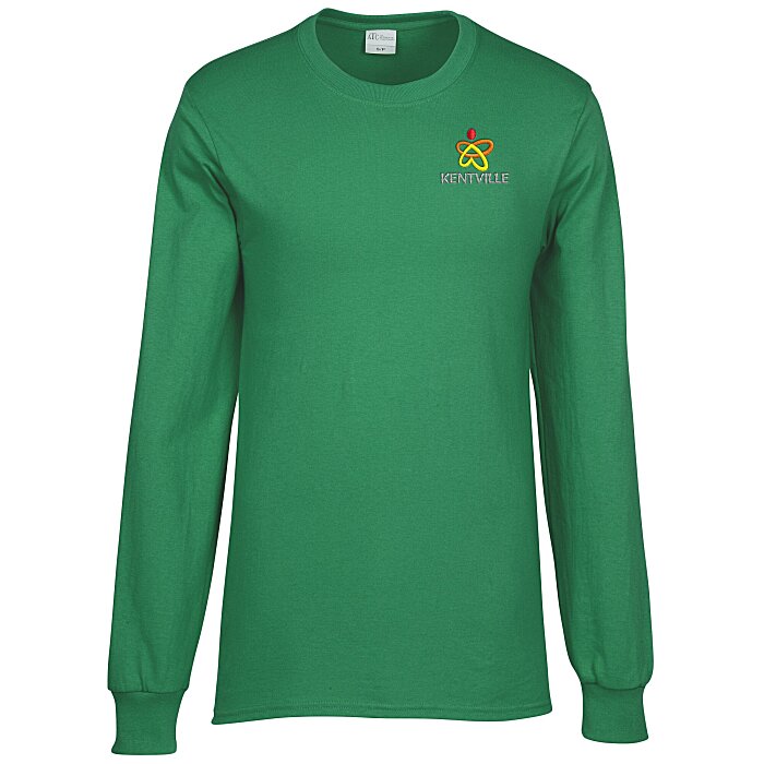 Custom Everyday Cotton LS T-Shirt - Embroidered