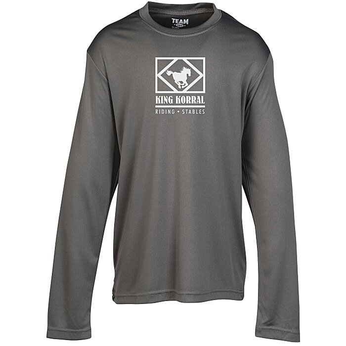 Custom Zone Performance Long Sleeve Tee - Youth - Screen