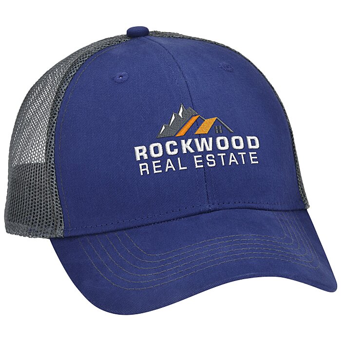 Custom Colourblocked Twill Meshback Cap