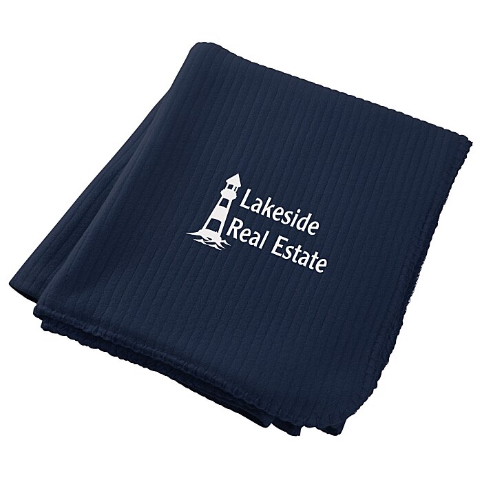 Custom Ribbed Fleece Blanket