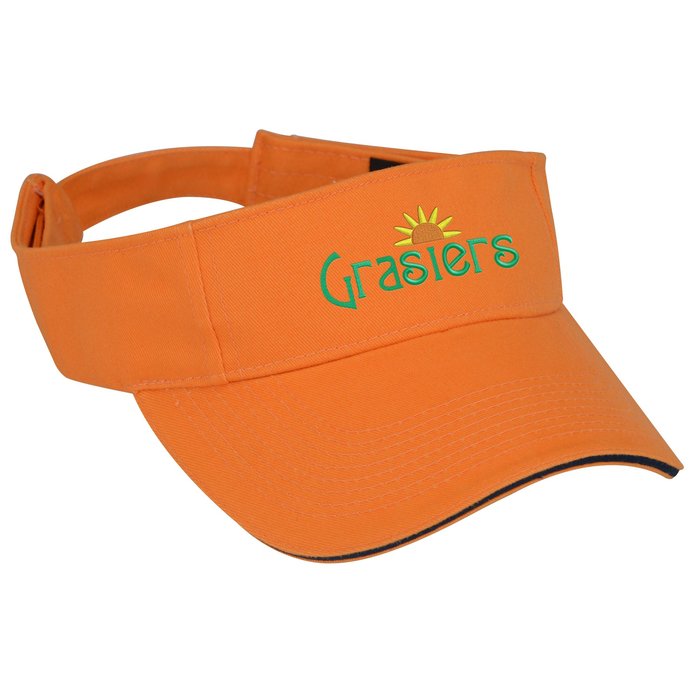 Custom Contrast Peak Twill Visor - 24 hr