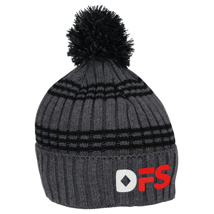 Custom Multi-Stripe Rib Knit Beanie