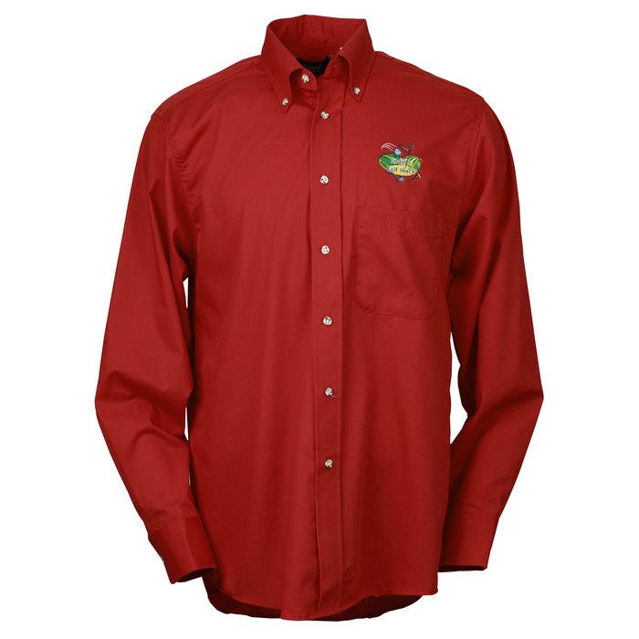 Custom Soil Release Button Down Poplin Shirt - Men's