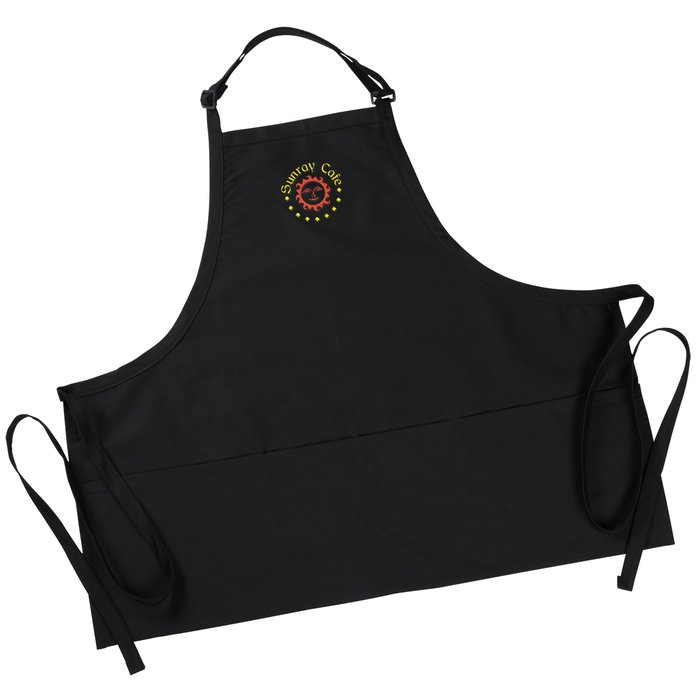 Custom Bib Apron with Three Pockets
