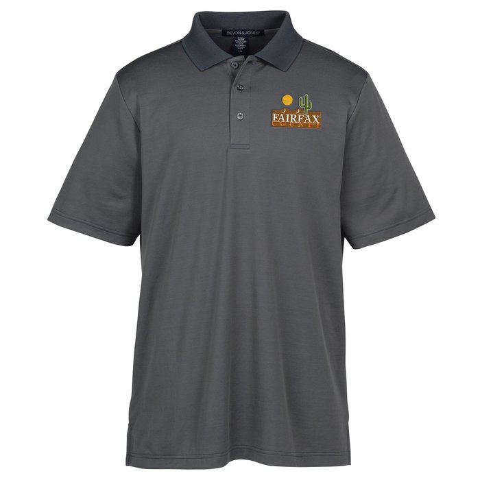 Custom CrownLux Performance Plaited Polo - Men's