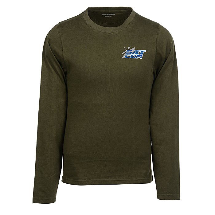 Custom Heavyweight Ringspun Cotton LS T-Shirt - Embroidered