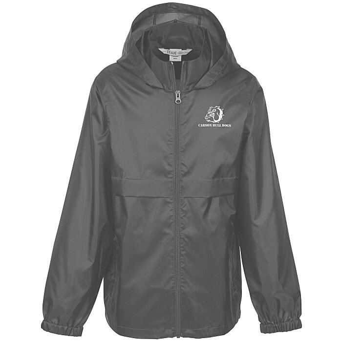 Custom Zone Lightweight Hooded Jacket - Youth - Screen