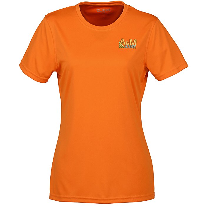 Custom Spin Dye Jersey Tee - Ladies' - Embroidered