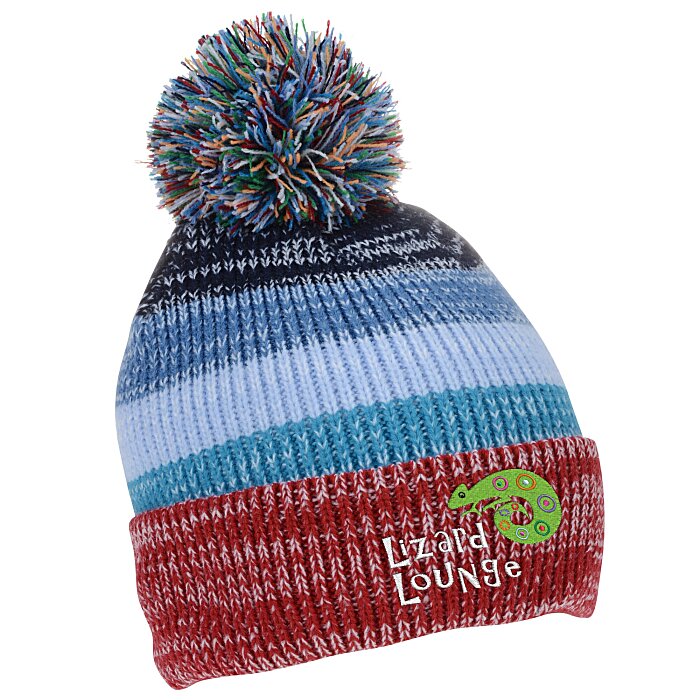 Custom Aura Ombre Pom Beanie