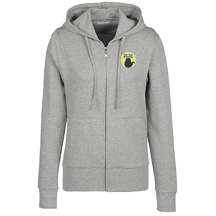 Custom Fortuna Cotton Full-Zip Hoodie - Ladies'