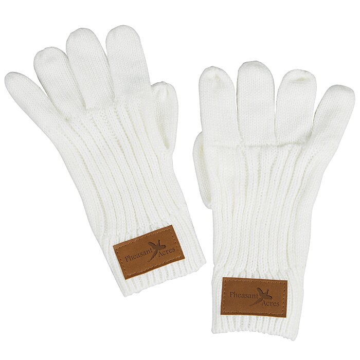 Custom Rib Knit Patch Gloves