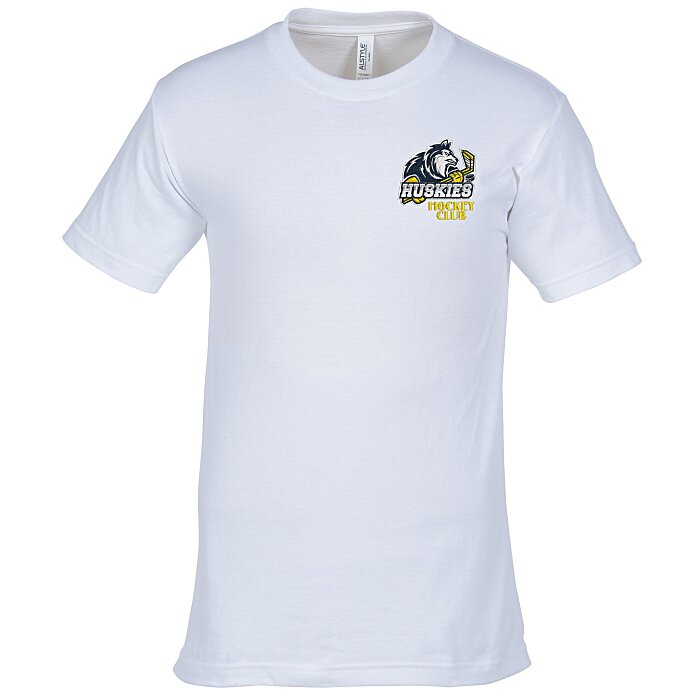 Custom American Apparel Classic Cotton T-Shirt - White - Embroidered