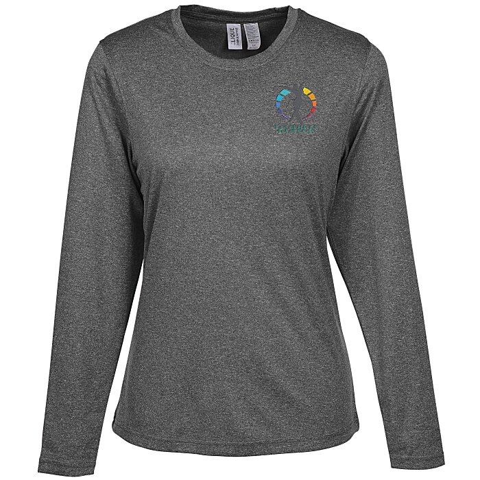 Custom Clique Charge Active LS Tee - Ladies' - Embroidered