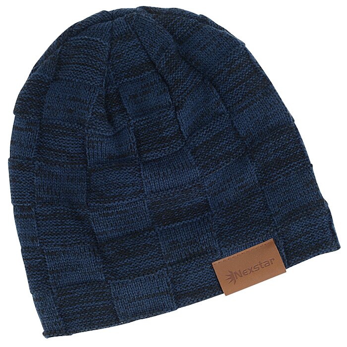Custom Fuzzy Lined Heather Knit Beanie