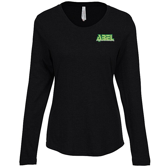 Custom Euro Spun Cotton LS T-Shirt - Ladies' - Embroidered