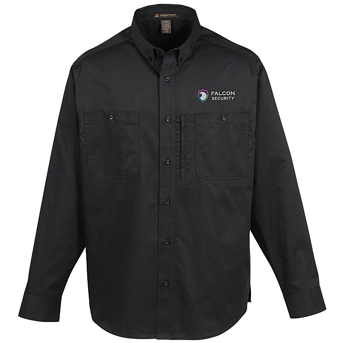 Custom Harriton Advantage IL Long Sleeve Work Shirt - Men's