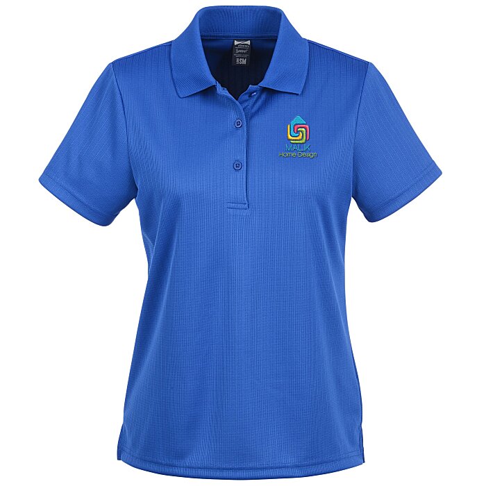 Custom Paseo Dot Stripe Jacquard Polo - Ladies'