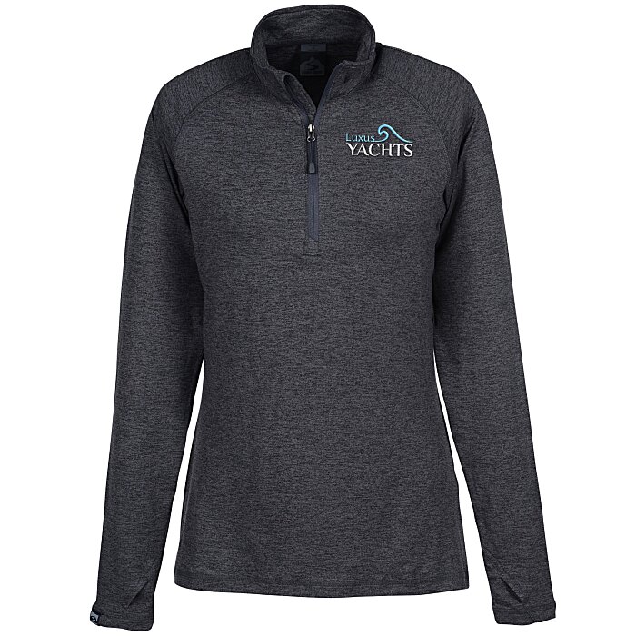 Custom Storm Creek Moss 1/4-Zip Pullover - Ladies'