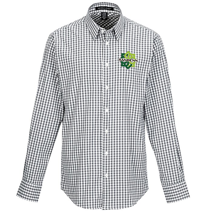 Custom Crownlux Performance Gingham Shirt - Men's