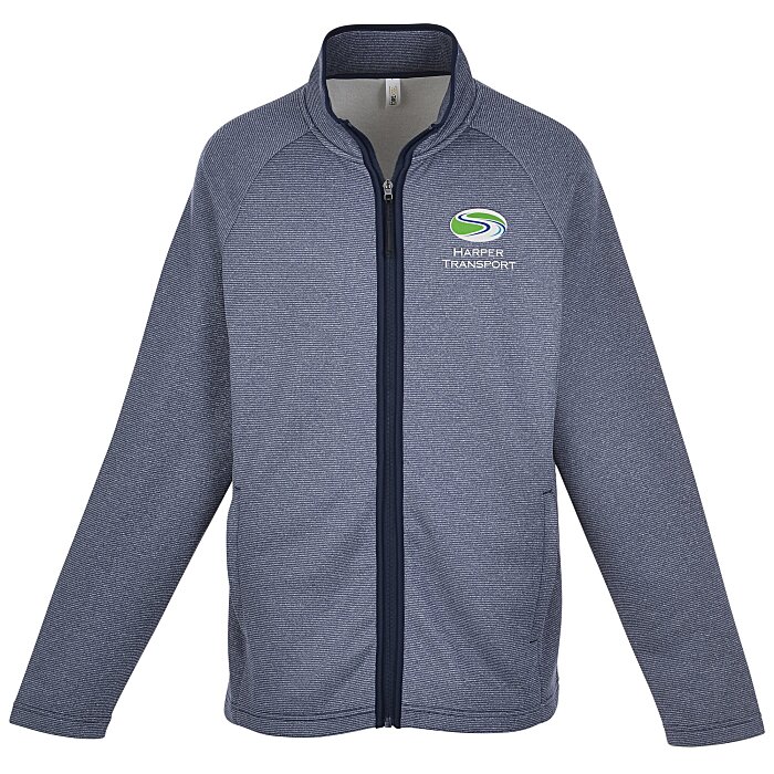 Custom Venture Heathered Stripe Full-Zip - Men's