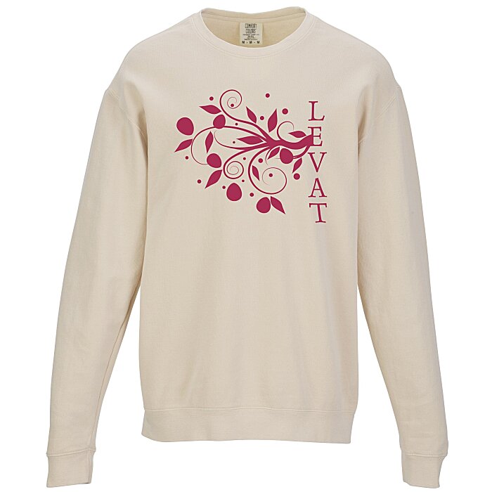 Custom Comfort Colors Garment-Dyed Lightweight Cotton Fleece Crewneck Sweatshirt