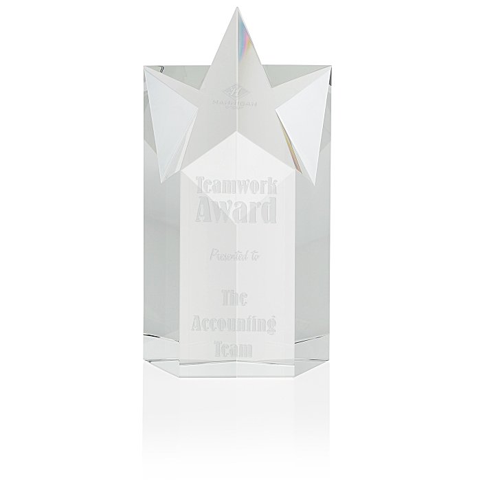 Custom Superstar Crystal Award - 8 inches