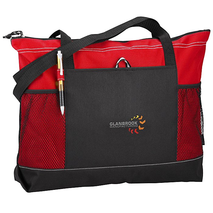 Custom Select Zippered Tote - Embroidered