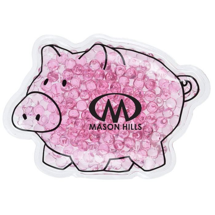 Custom Shaped Mini Aqua Pearls Hot/Cold Pack - Pig