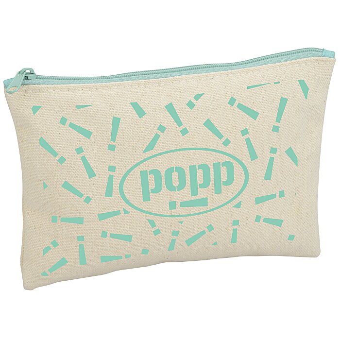 Custom Chroma Zip Cotton Pouch - 5 inches x 7 1/4 inches