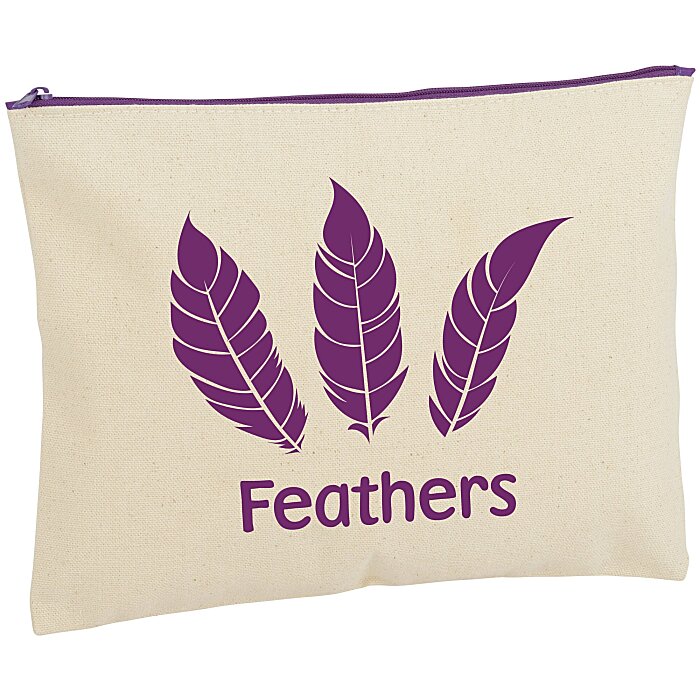 Custom Chroma Zip Cotton Pouch - 8 3/4 inches x 11 inches