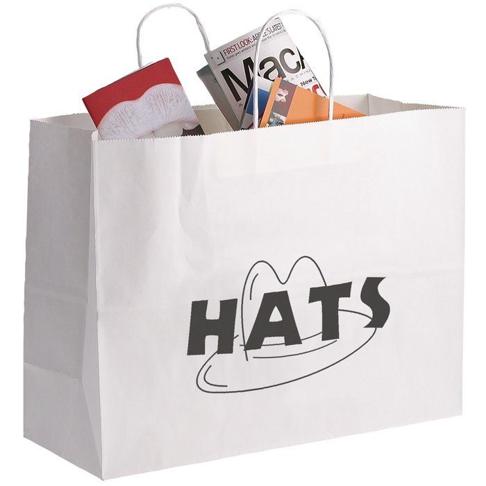 Custom Matte White Shopping Bag - 12