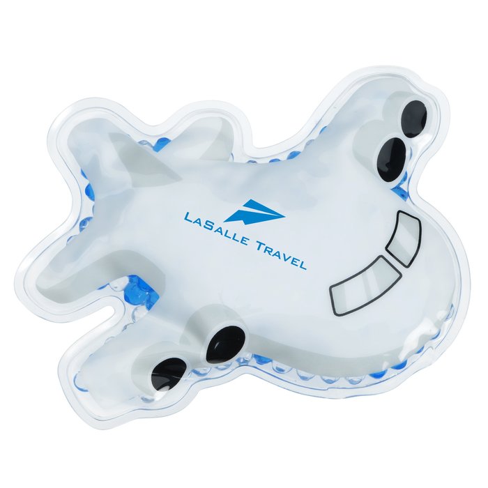 Custom Shaped Mini Aqua Pearls Hot/Cold Pack - Airplane