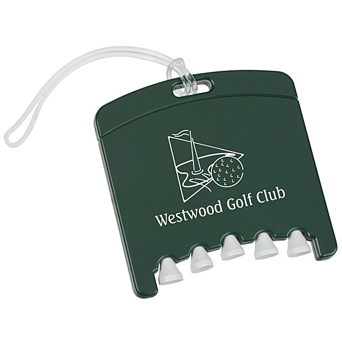 Custom Golf Bag Tag with Tees