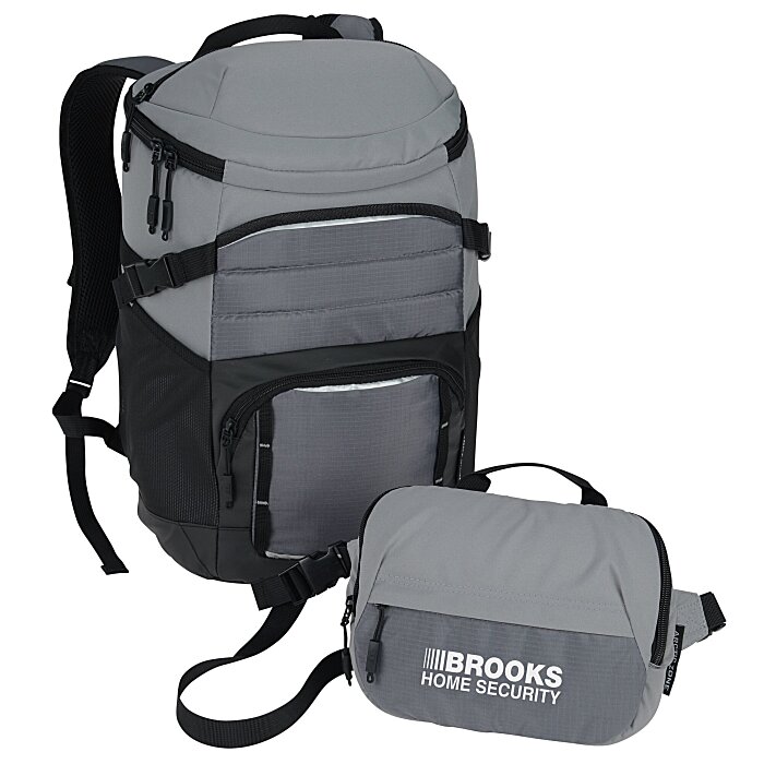 Custom Arctic Zone Repreve Backpack Cooler with Waist Bag