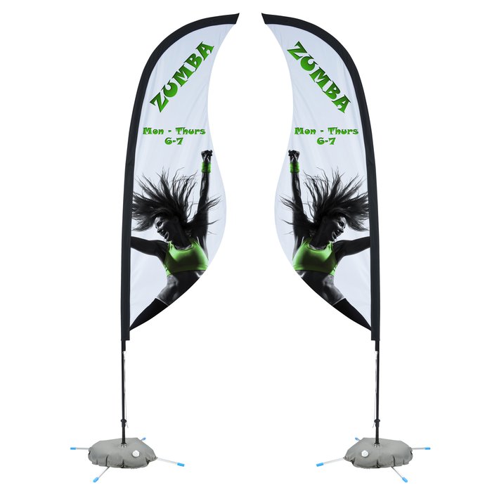 Custom Indoor Sabre Sail Sign - 9 feet - Two Sided