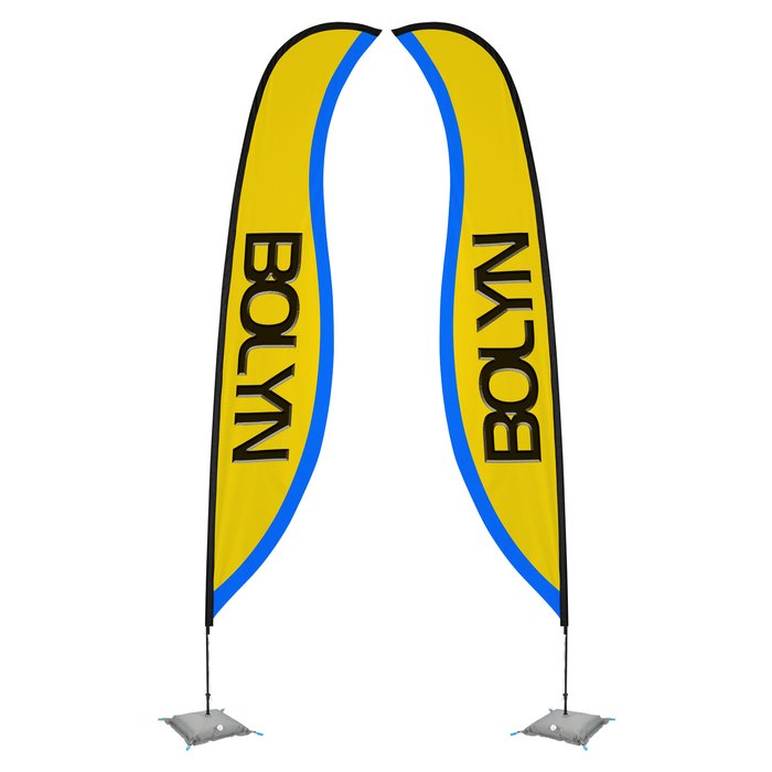 Custom Indoor Sabre Sail Sign - 17 feet - Two Sided