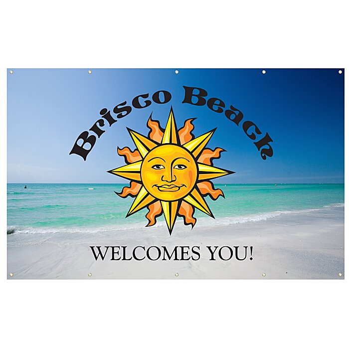 Custom Value Outdoor Banner - 5 feet x 8 feet - 24 hr